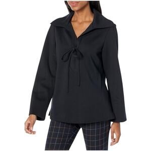 Rebecca Taylor NWT Knit Tunic Top Midnight Deep V Neck Long Sleeve Size XS